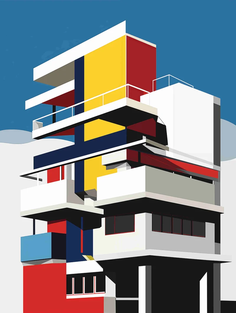 Contre-Plongée, affiche architecture Bauhaus