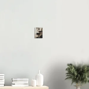 Poster Architecture Abstraite aux Courbes, Tons Beige, Taupe et Noir – 13x18 cm (7)