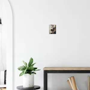 Poster Architecture Abstraite aux Courbes, Tons Beige, Taupe et Noir – 13x18 cm (8)