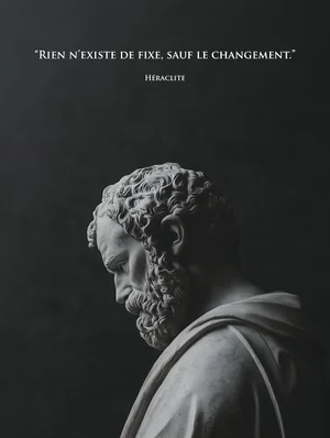 Rien n'est fixe, affiche citation d'Héraclite
