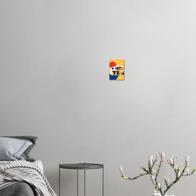 Le Veilleur, affiche Bauhaus abstraite — en situation
